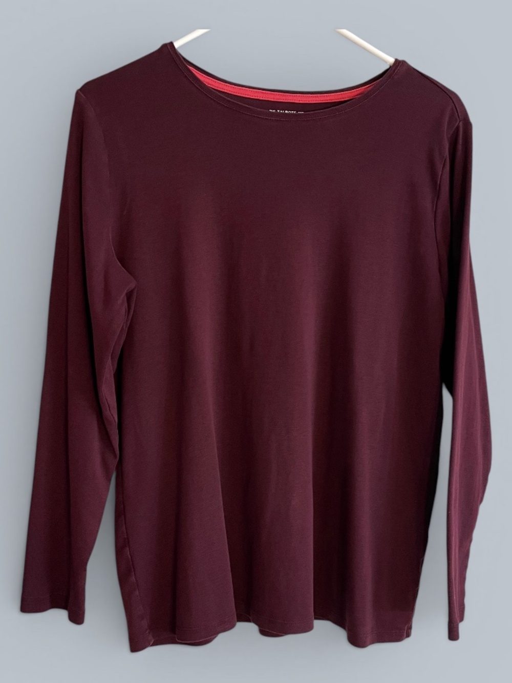 Talbots Pima Cotton Long Sleeve Burgundy Tee Size 1X